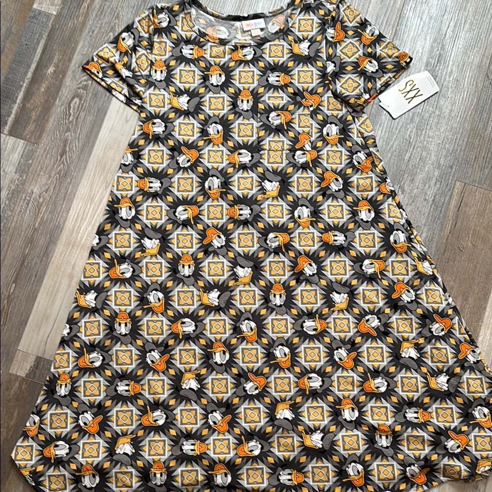 LuLaRoe Donald Duck Printed Dress Size XXS    NWT!!!